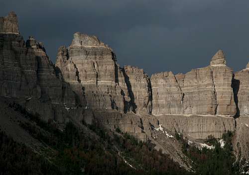 Pinnacle Buttes and Stormy Skies