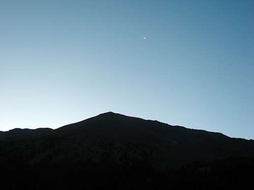Cresent Moon and Wheeler Peak