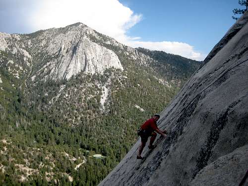 Tony at the top of of Ten Karat Gold with Tahquitz in the background
