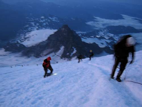 High above Little Tahoma