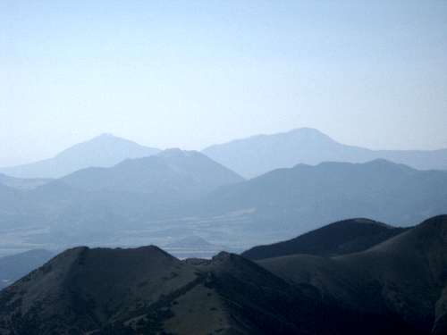 Hazy Spanish Peaks