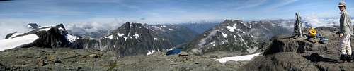 Comox Glacier Summit Panorama