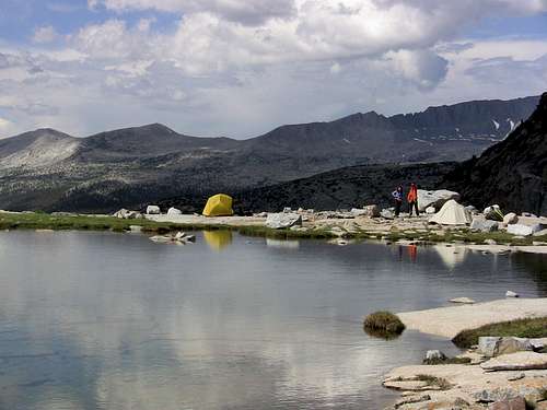 Camp site at one of the highest tarns