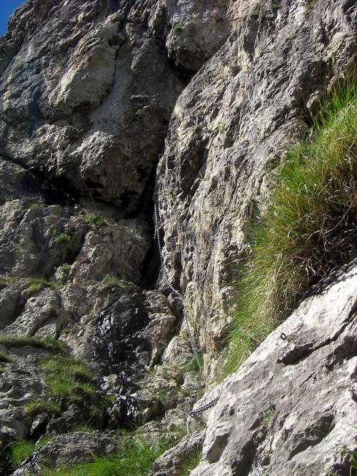 Overhanging rock