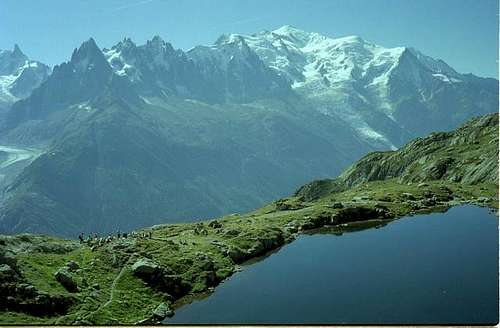 Mont Blanc with Lac de...
