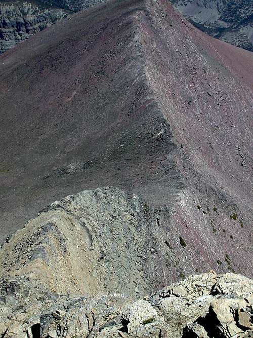 NE Ridge from summit 
