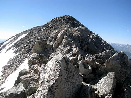 summit of Yale from ridge