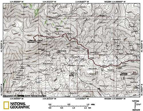 Ellen D Mountain access route (2/2)