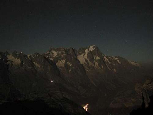 Full moon on Mont Bianco; the...