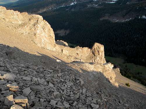 Targhee Peak Outcrops and Scree