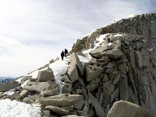 Summit ridge of Mt Abbot...