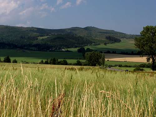 The hill called Spádik (1088 m) in Spišská Magura as seen from south