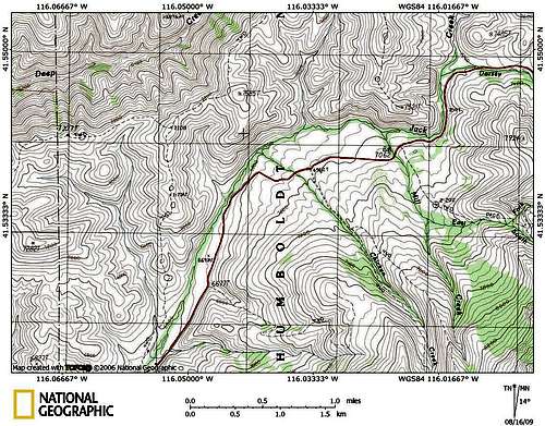 McAfee Peak access route (2/3)