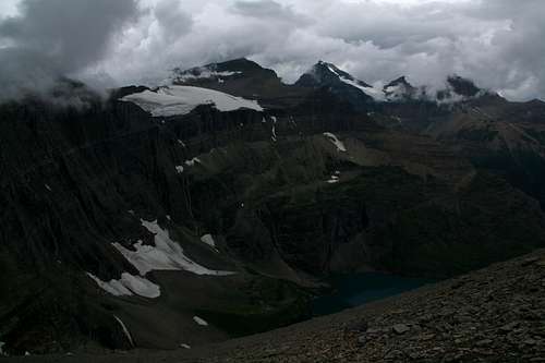 Ahern Glacier, Ipasha Peak, Mount Merritt, Old Sun Glacier, and Natoas Peak