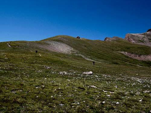 The very gentle slopes of Uncompahgre
