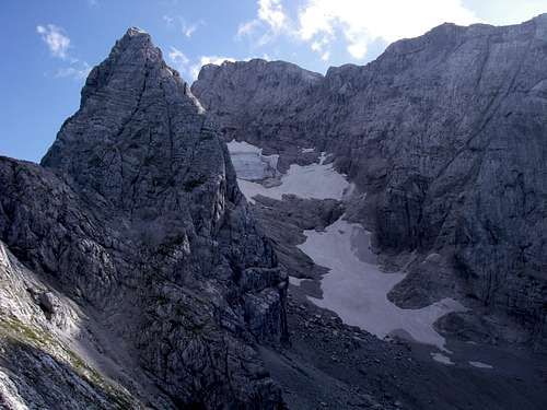 View to Hochkalter after topping out