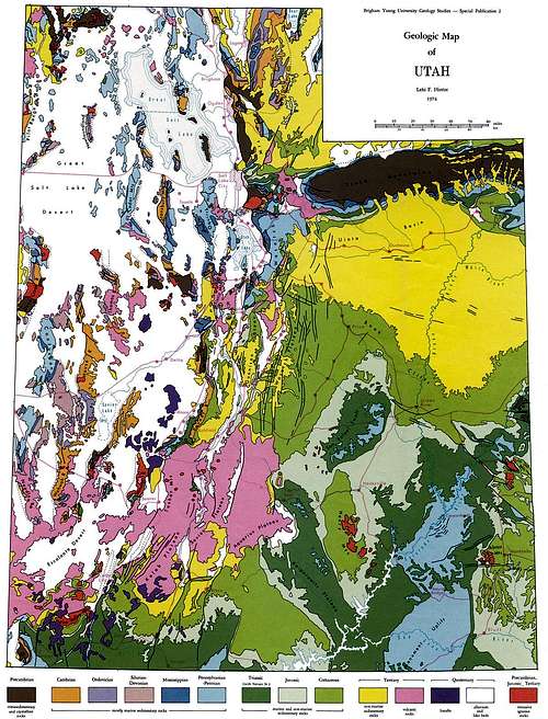 Utah Geologic Relief Map.