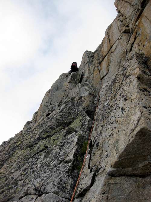 Climbing the SE-spur