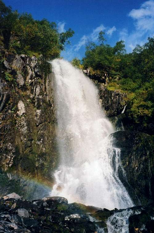 Falls in Dombay Valley Russia Caucasus
