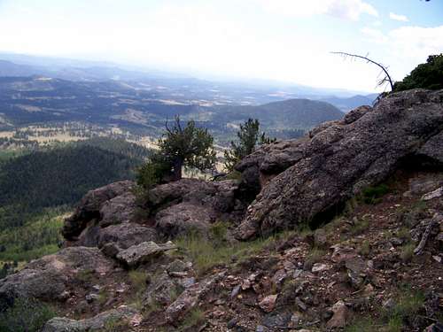 Looking east from the lower, eastern summit