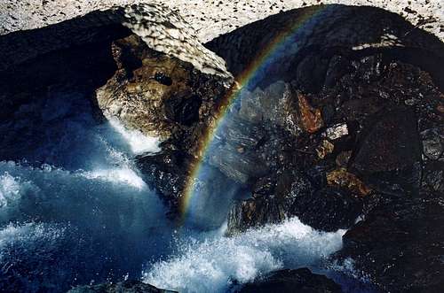 Dombay_Glaicier Falls Rainbow_Caucasus_Russia