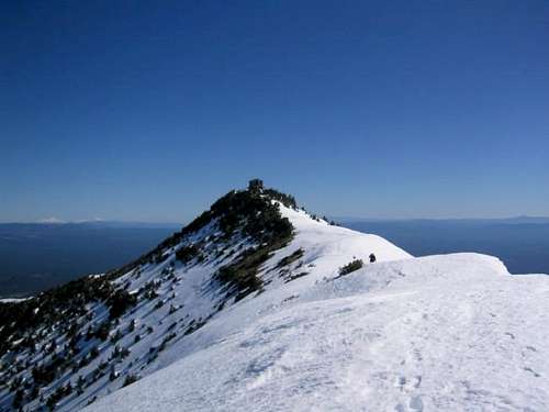 The summit ridge of Mt Scott...