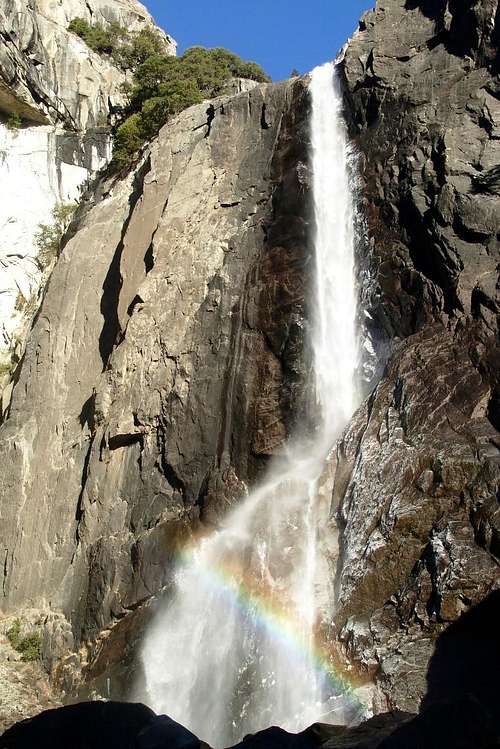 Lower Yosemite Falls with Rainbow_Dec04