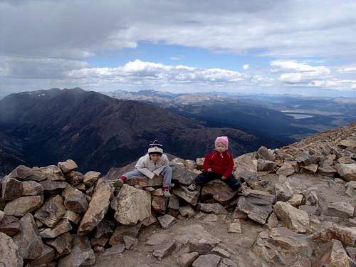 Mt. Elbert by 4-year aged girl or Most Colorado's Foteeners may be within reach of  experienced hikers, 4-6 years of age 