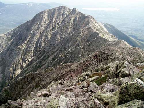 Pamola Peak, Chimney Peak, and the Knife Edge from South Peak