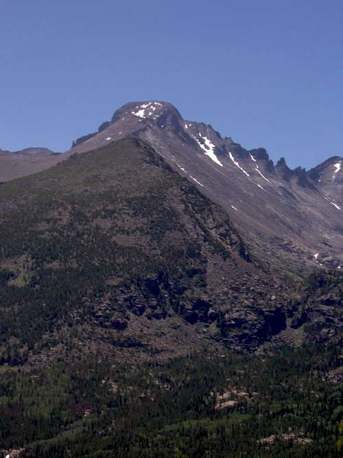 Longs Peak from Flattop Mountain Trail