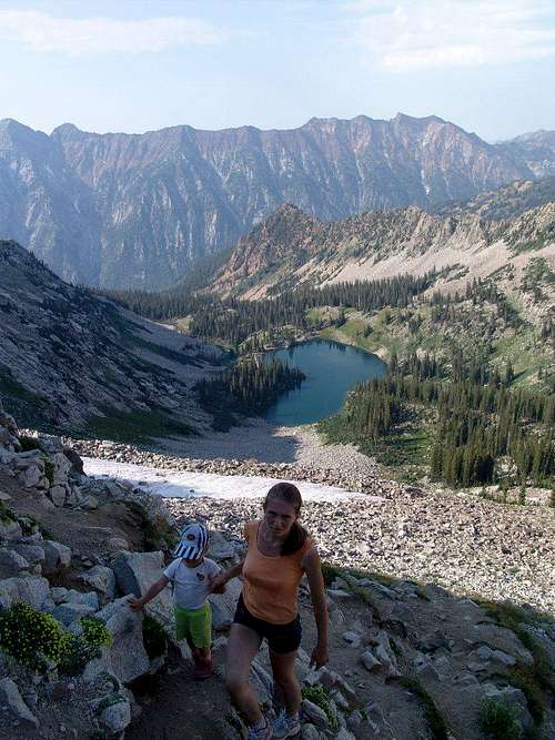 To Pfifferhorn_Wasatch_over Red Pine Lake Yuna is  3