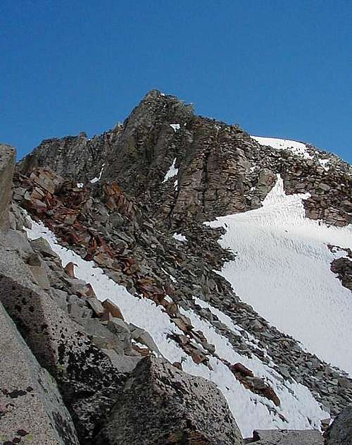 Steep section of the ridge...