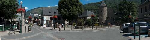 Panorama of the centre of the touristic resort of Saint Lary