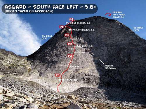 Photo overlay of South Face of Asgard (Valhalllas, BC)