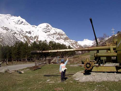 Elbrus base Terskol anti avalanche Canons Caucasus Russia_May 07