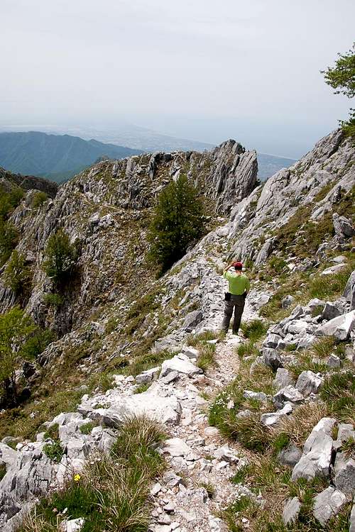 South-east face traverse