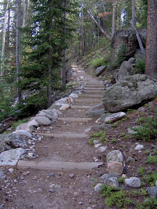 Staircase on Ypsilon Lake Trail