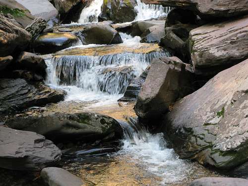stream created by the falls