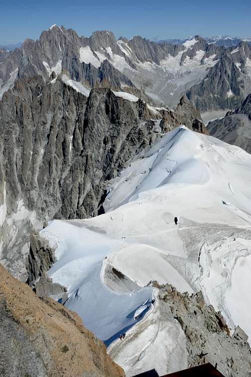 view from aiguille du midi