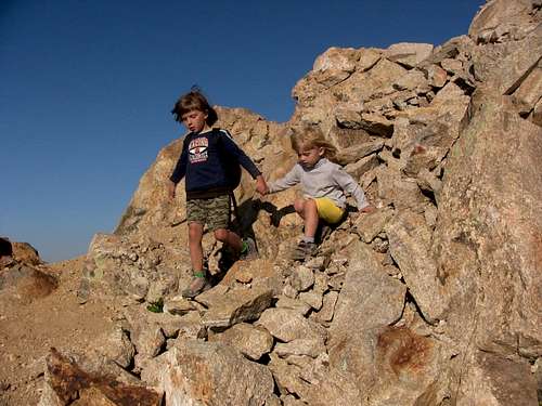 6 year old guide or Descend on American Fork Twin Peaks ridge 