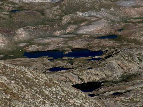 The Lacs des Miares from Pic d'Estos