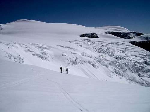 Skiing into the Obere...