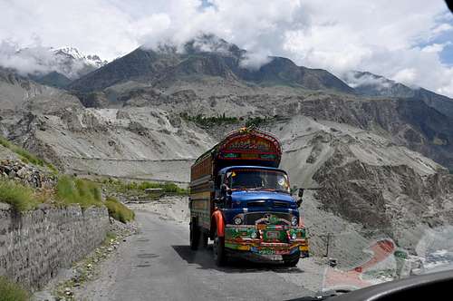 Truck on Gilgit Skardu Road