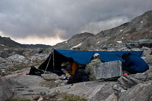Last camping spot in Wilderness Basin