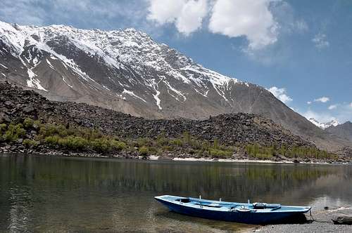Upper Kachura Lake and Karakoram Mountains