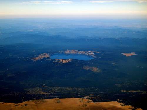 Crater Lake from 36,000 ft