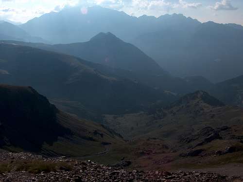 Looking to the Eriste from Pico d'Ordiceto