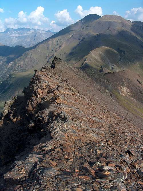 Descending the Pico d'Ordiceto by the west ridge
