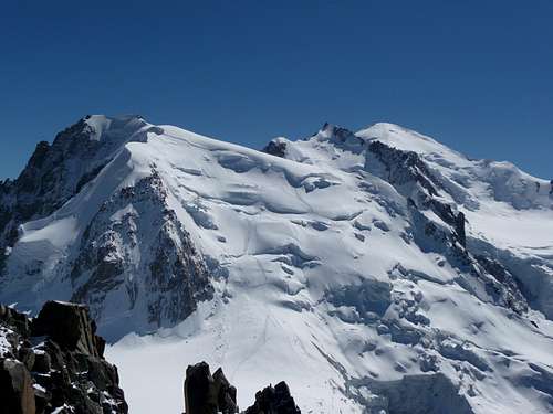 Mont Blanc du Tacul,Mont Maudit and Mont Blanc 