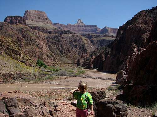 Colorado River  Yunona dayhiking Grand Canyon at 4 y 10 month